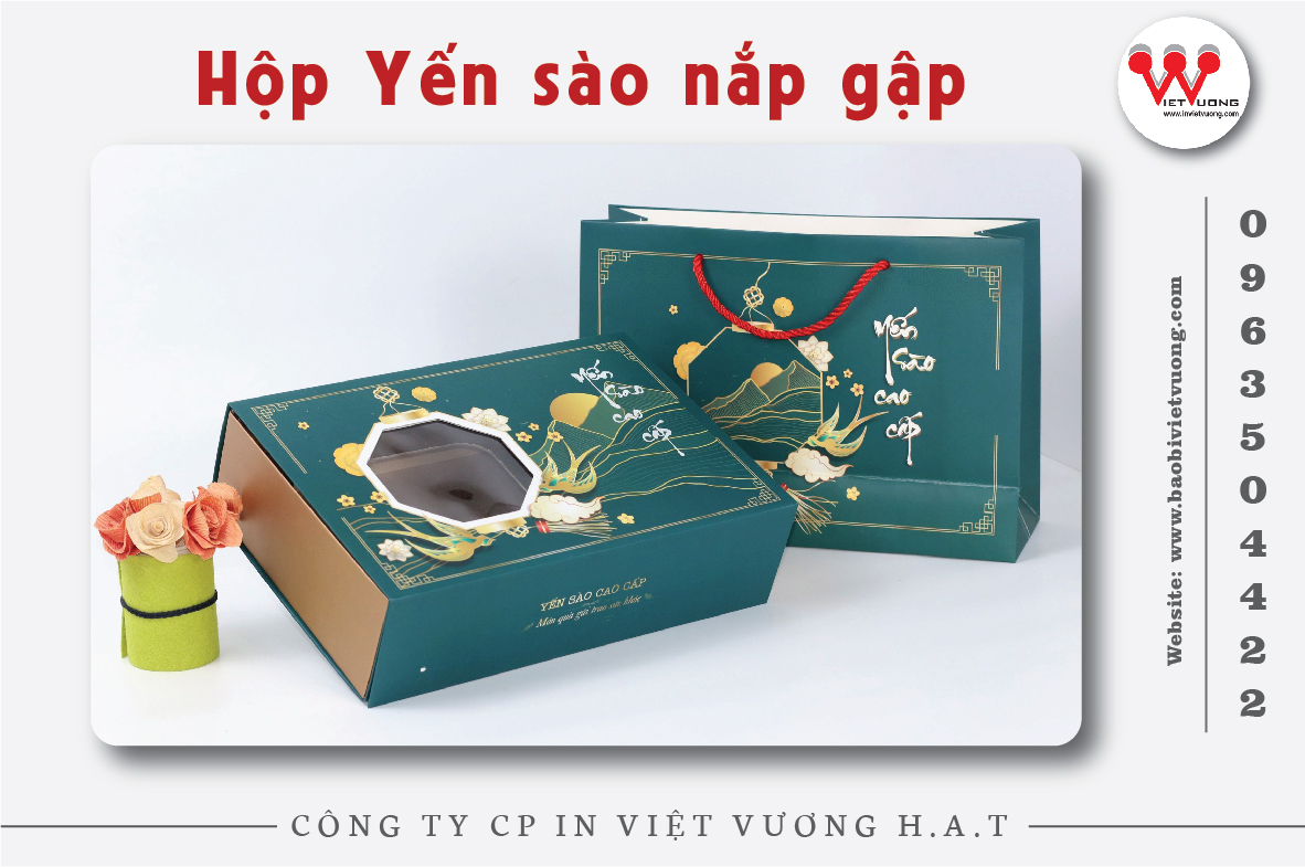In hộp cứng đựng yến sào - hộp tổ yến cao cấp